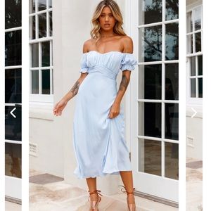 Petal and Pup Blue Dress